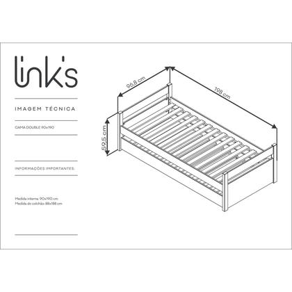 Imagem de Bicama 90x190cm em Madeira Maciça Double Yescasa