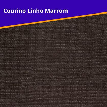 Imagem de Bicama Box Baú com material sintético Linho Marrom 120x203 com Colchão Relax Adorabile Molas Ensacadas Ecoflex