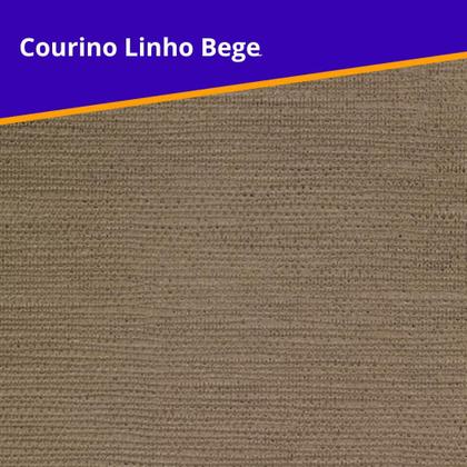 Imagem de Bicama Box Baú material sintético Linho Bege 88x188 com Colchão Ecoline D33 Ecoflex