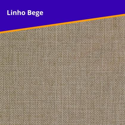 Imagem de Bicama Box Baú Viúva 120x203 Linho Bege com Colchão Adapto Molas Ensacadas Ecoflex