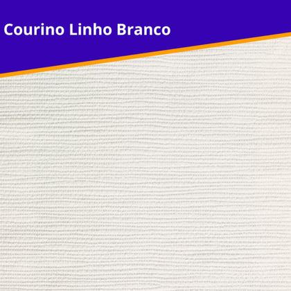 Imagem de Bicama Box Baú Viúva 120x203 material sintético Linho Branco com Colchão Adapto Molas Ensacadas Ecoflex