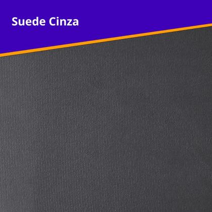 Imagem de Bicama Box Baú Viúva 120x203 Suede Cinza com Colchão Adapto Molas Ensacadas Ecoflex