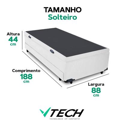Imagem de Bicama Box com Baú Solteiro Branco 88x188x44 V-Store