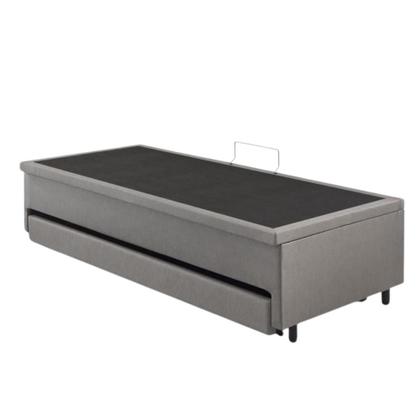 Imagem de Bicama Box Com Baú Viúvo 120x203 com Colchão Auxiliar Cinza