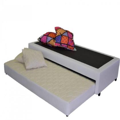 Imagem de Bicama Box com Cama Auxiliar Ortopédica Viúva 128x188x38cm