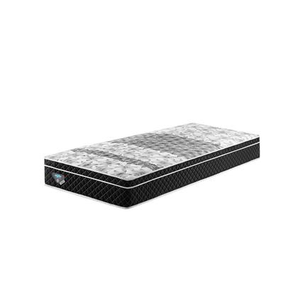 Imagem de Bicama Box Solteiro 88x188 Cinza com Dois Colchões Gran Sleep Mola Verticoil Ecoflex