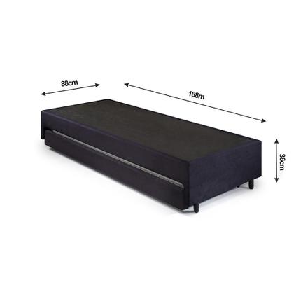 Imagem de Bicama Box Solteiro 88x188 com Colchão Auxiliar Ecoflex