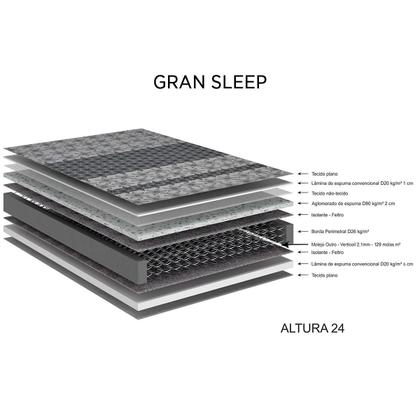 Imagem de Bicama Box Solteiro 88x188 com Colchão Gransleep Ecoflex