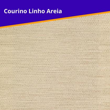 Imagem de Bicama Box Solteiro material sintético Linho Marrom 88x188x28 cm com Colchão Relax Adorabile Molas Ensacadas e Colchão Auxiliar Ecoflex