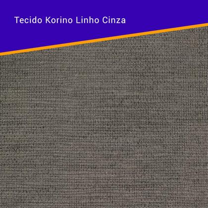 Imagem de Bicama Box Solteiro Revestimento em Tecido Sintético Linho Cinza 88x188 com Colchão Bogotá Molas Ultralastic Inducol