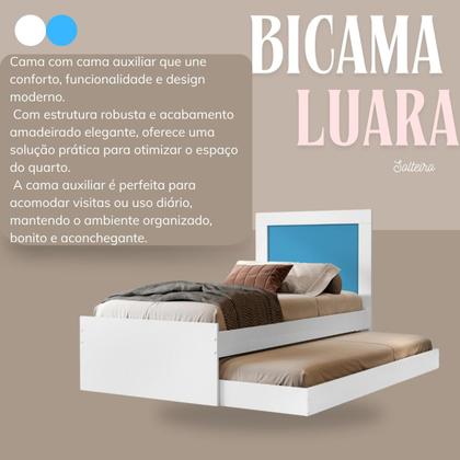 Imagem de Bicama Cama De Solteiro Luara Para Quarto Criança Adulto Com Cama Auxiliar Já Com 2 Colchões D20 188x88cm