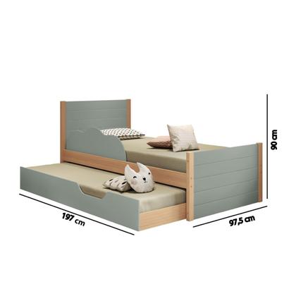 Imagem de Bicama com Cama Auxiliar Infantil Woody Casatema MadeiraOriginals