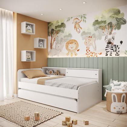 Imagem de Bicama Infantil com Modulo Lateral Caracol Branco