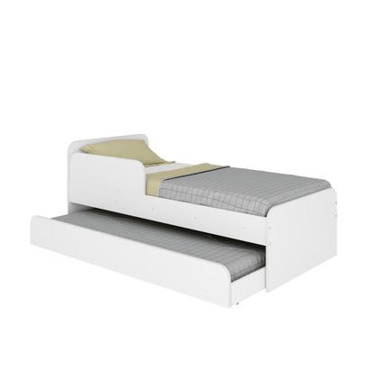 Imagem de Bicama Infantil com Protecao Lateral Caracol Branco