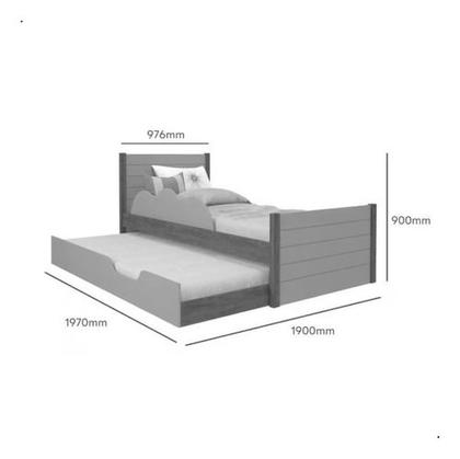 Imagem de Bicama Infantil Solteiro 100% Mdf Bibox Com Cama Auxiliar