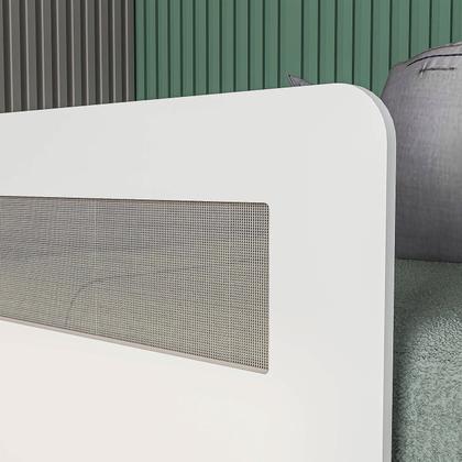 Imagem de Bicama Infantil Solteiro com Rattan, Grade e Escada de Fácil Acesso Space Casatema MadeiraOriginals