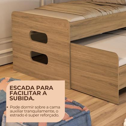 Imagem de Bicama Solteiro Cama com Auxiliar Com 2 Colchões Sensor D33 Gold
