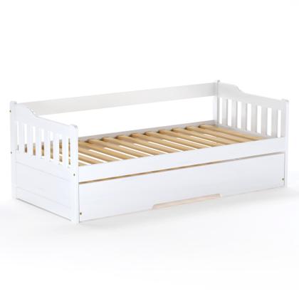 Imagem de Bicama Solteiro Madeira Maciça Branco Mobilistore