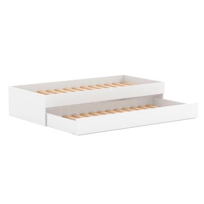 Imagem de Bicama Solteiro Mdf Branco Sem Cabeceira Mobilistore