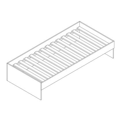 Imagem de Bicama Solteiro Mdf Branco Sem Cabeceira Mobilistore