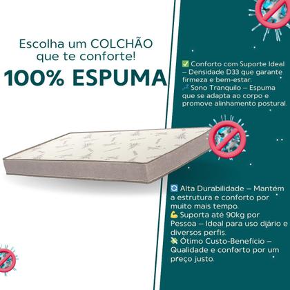 Imagem de Bicama Solteiro MDF Robusta com Cama Auxiliar + 2 Colchões D33
