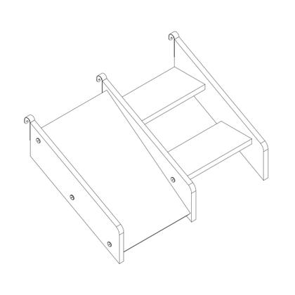 Imagem de Bicama Solteiro Slim RB e Mini Escada/Escorregador Branco Housin