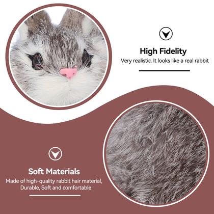 Imagem de Bicho de pelúcia HERCHR Bunny Rabbit Plush 14x9cm para crianças