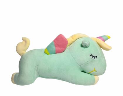 Imagem de Bicho De Pelúcia Macio Unicórnio Dormindo Fofinho Importado