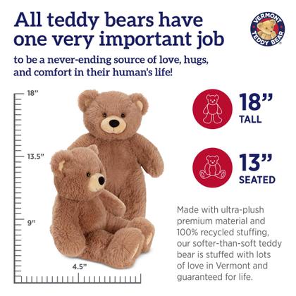 Imagem de Bicho de pelúcia Vermont Teddy Bear Cuddly Soft Brown 45cm
