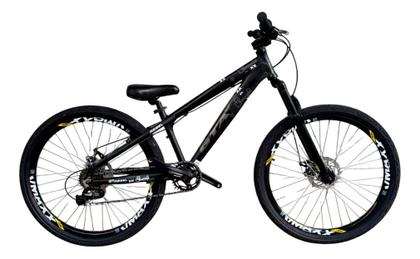 Imagem de Bicicleta 26 Gta Rebel Freeride Cor Preto Single 7v Aros Vmaxx Freio Disco Pneu Flame