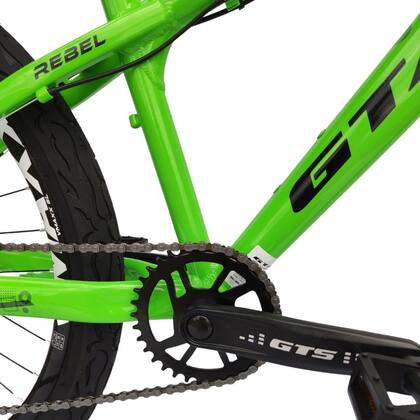 Imagem de Bicicleta 26 Gta Rebel Freeride Cor Verde Single 8v Cubo Barulhento Pedivela Camaleão Freio a Disco Aros Vmaxx Pneu Flame