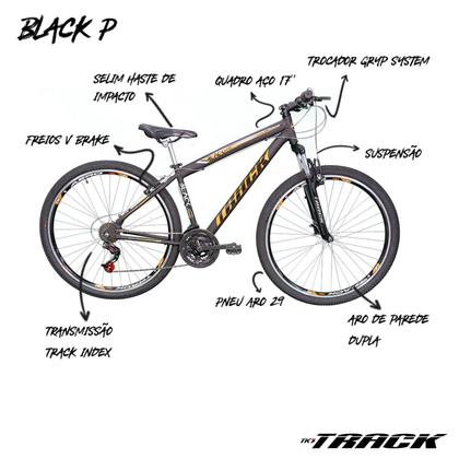 Imagem de Bicicleta A29 Black MTB 21V com Suspensão Dianteira TK3 Track