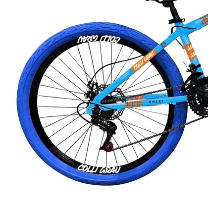 Imagem de Bicicleta Adulta Colli Grau Aro 26 - Freio a Disco, 21 Marchas, Azul Champanhe