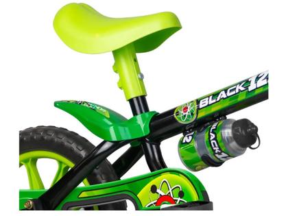 Imagem de Bicicleta Aro 12 Black Nathor a Partir de 3 Anos com Rodinhas