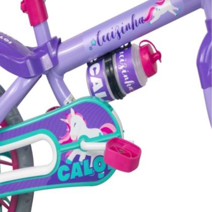 Imagem de Bicicleta Aro 12 Cecizinha Caloi Nathor C/ Rodinhas Capacete