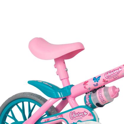 Imagem de Bicicleta Aro 12 Charm Com Rodinhas e Squeeze - Nathor