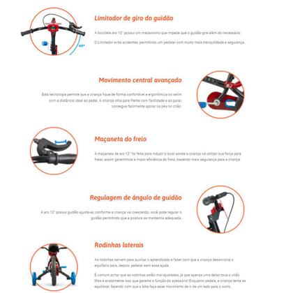 Imagem de Bicicleta Aro 12 Charm Com Rodinhas e Squeeze - Nathor