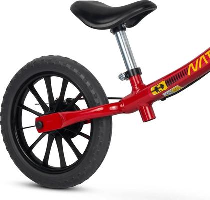 Imagem de Bicicleta Aro 12 Nathor Balance Bike Fast Vermelha E Amarelo