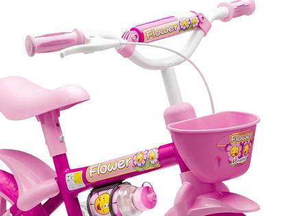 Imagem de Bicicleta Aro 12 Nathor Flower Infantil com Rodinhas