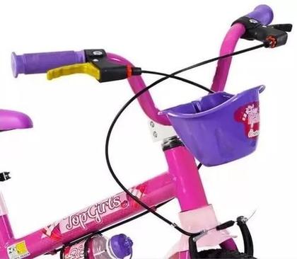 Imagem de Bicicleta Aro 16 Em Alumínio C/rodinhas Menina Top Girls Nathor Feminina