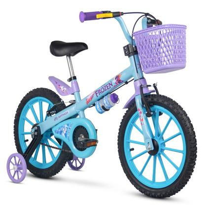 Imagem de Bicicleta Aro 16 Frozen Disney Menina Com Cestinha Capacete