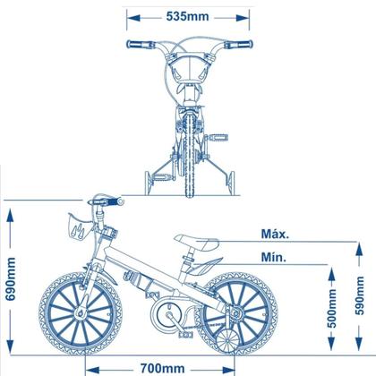 Imagem de Bicicleta Aro 16 Meninos Preto Azul e Laranja Hot Wheels Nathor
