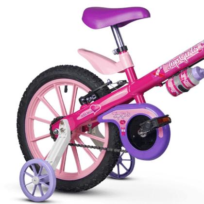 Imagem de Bicicleta Aro 16 Pink Cestinha Menina Com Rodinha Infantil