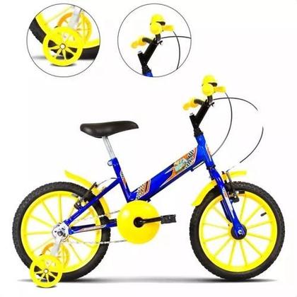 Imagem de Bicicleta Aro 16 Ultra Kids T Azul E Amarelo - Ultrabike