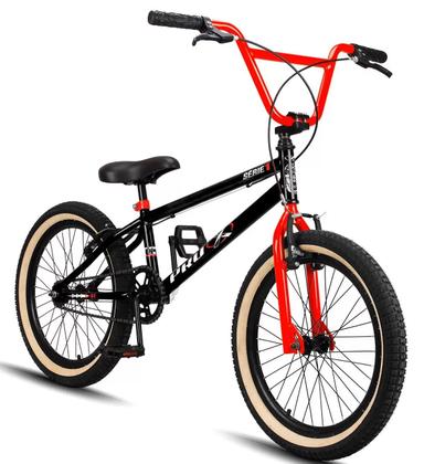 Imagem de Bicicleta Aro 20 BMX PRO X S1 Faixa Bege V-Brake e Rodinhas