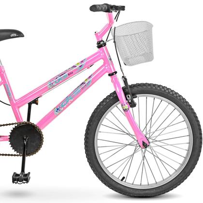 Imagem de Bicicleta Aro 20 Dks Infantil Menina Criança Mtb Com Cesta C/Rodinha 