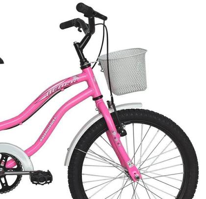 Imagem de Bicicleta aro 20 Feminina Beach Retro Vintage Rosa Chiclete