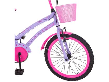 Imagem de Bicicleta Aro 20 Infantil Colli Celina Lilás com Cestinha Freio V Brake