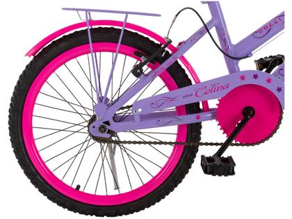 Imagem de Bicicleta Aro 20 Infantil Colli Celina Lilás com Cestinha Freio V Brake