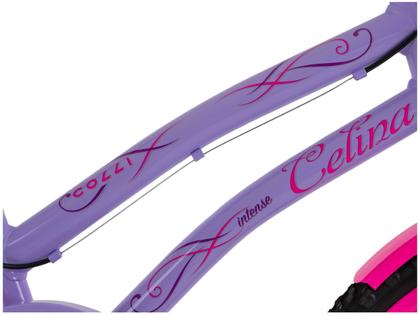 Imagem de Bicicleta Aro 20 Infantil Colli Celina Lilás com Cestinha Freio V Brake